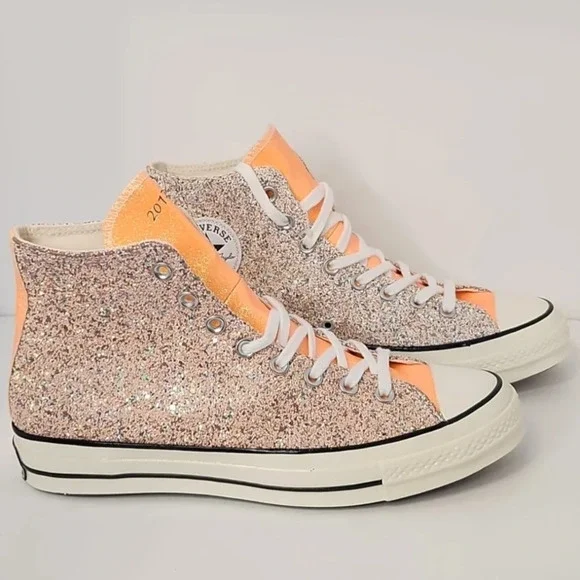 Converse Chuck Taylor All Star JW Anderson Colorblock Glitter Hightop Sneakers - Picture 3 of 7